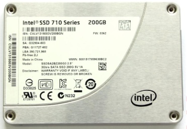 达思原有SSD服务页面的Intel 710 200GB实物配图,非本例送修盘
